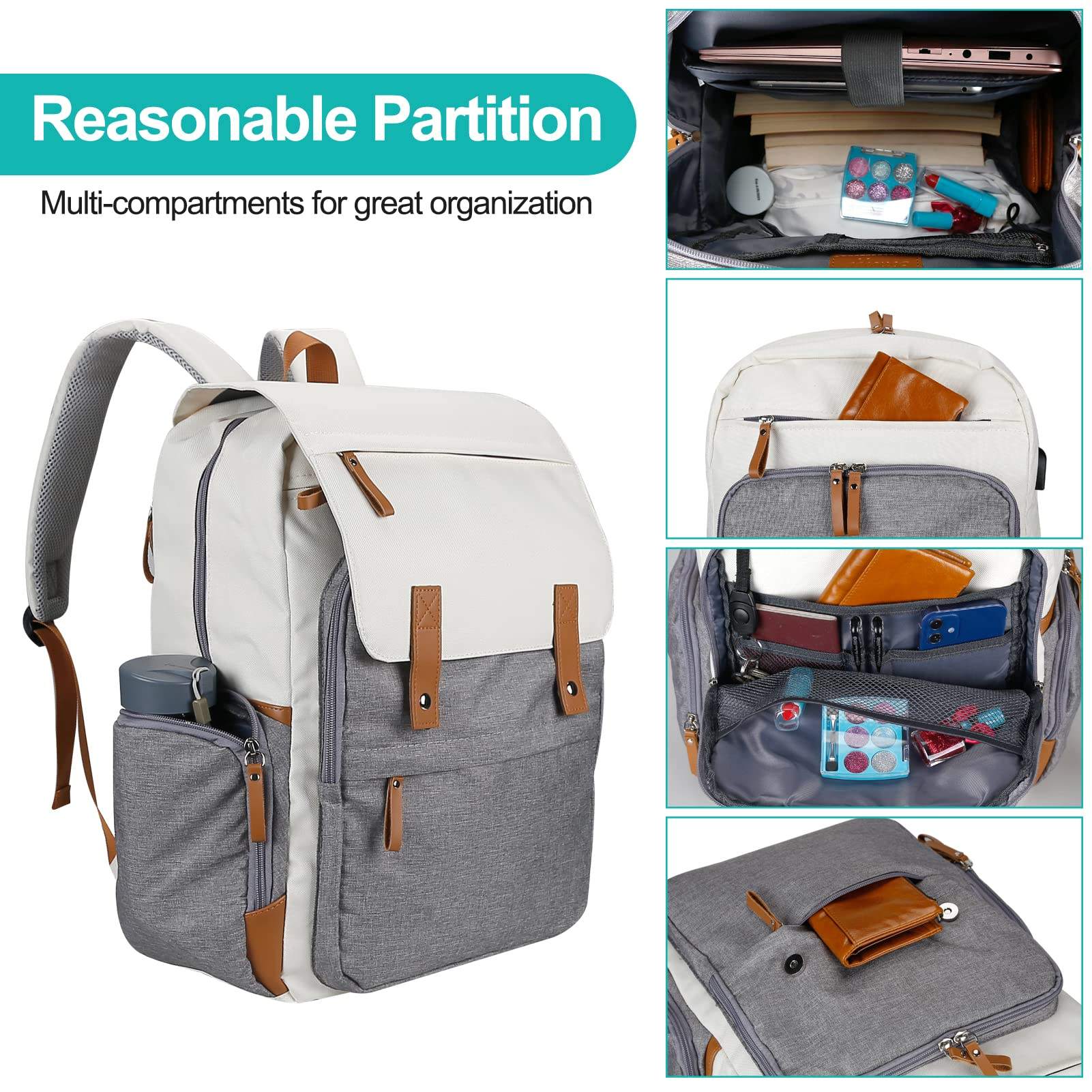 2022 sacs à dos résistants à l'eau de mode unisexe 15,6 pouces sacs d'école pour ordinateur portable sac à dos avec port de charge usb