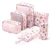Étanche léger portable 6 pièces ensemble sacs à vêtements sac de voyage organisateur de stockage de bagages cubes d'emballage