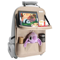 Mode nouveau Design siège arrière plateau suspendu organisateur voiture rangé sac de rangement en cuir Pu siège de voiture arrière organisateur support Ipad
