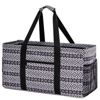 Extra large toile durable motif complet sac fourre-tout utilitaire plage pique-nique portable transporter shopping épicerie stockage grand sac fourre-tout