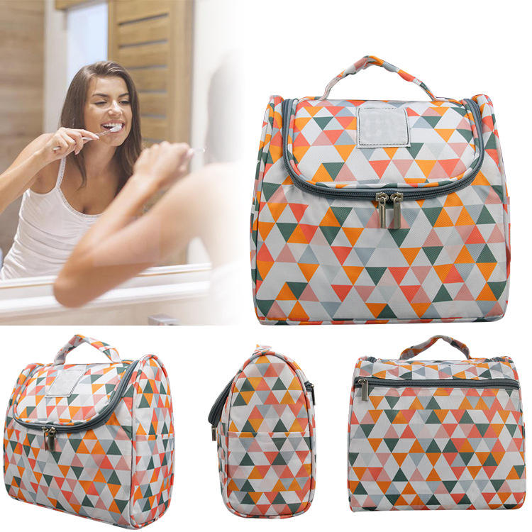 Organisateur de cosmétiques étanche voyage maquillage trousse de toilette cosmétique avec crochet de suspension
