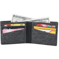 Logo personnalisé Voyage Quotidien Minimaliste Tissu Mens Card Wallet Slim Anti RFID Wallet