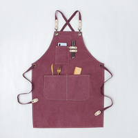 Prix ​​usine pas cher toile de coton ciré tablier de cuisine tabliers personnalisés pour hommes femmes