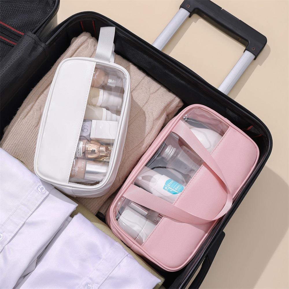 sac cosmétique en nylon sacs cosmétiques de voyage imperméables portables de grande capacité sac cosmétique clair