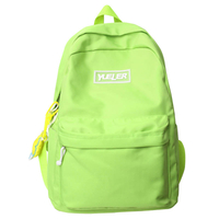 Nouveau sac à dos polyvalent simple pour étudiants de couleur unie d'Amazon