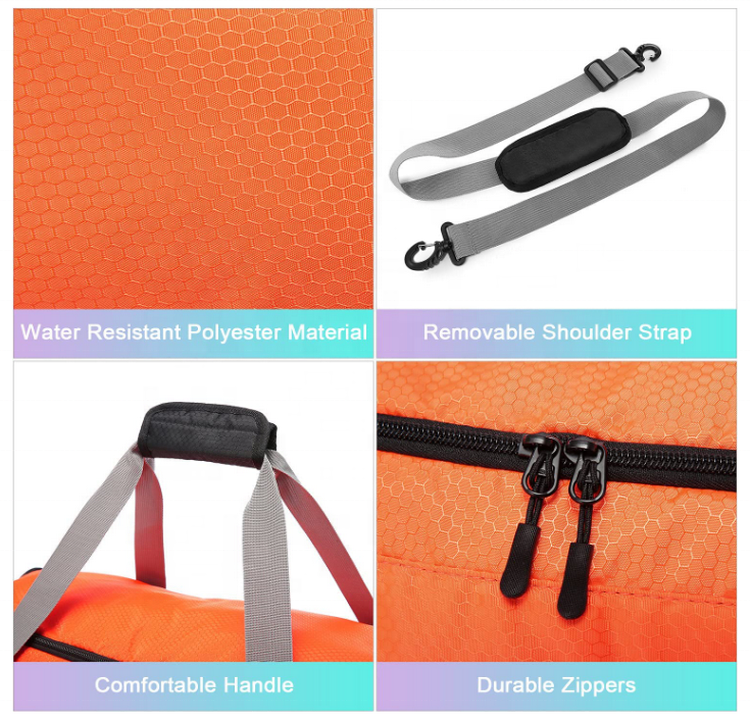 Sac polochon imperméable extra grande capacité avec compartiment à chaussures