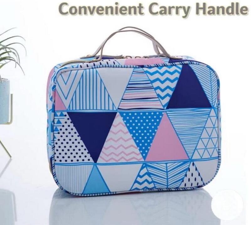 Sublimation personnaliser femmes pliable maquillage organisateur trousses de toilette étanche extensible sac cosmétique pochette de maquillage