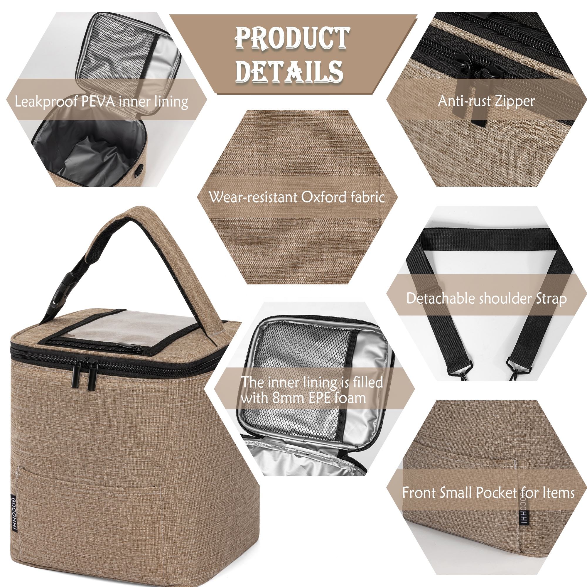 Sac isotherme professionnel pour lait maternel avec sac de glace portable voyage pique-nique en plein air isolé sac isotherme pour déjeuner