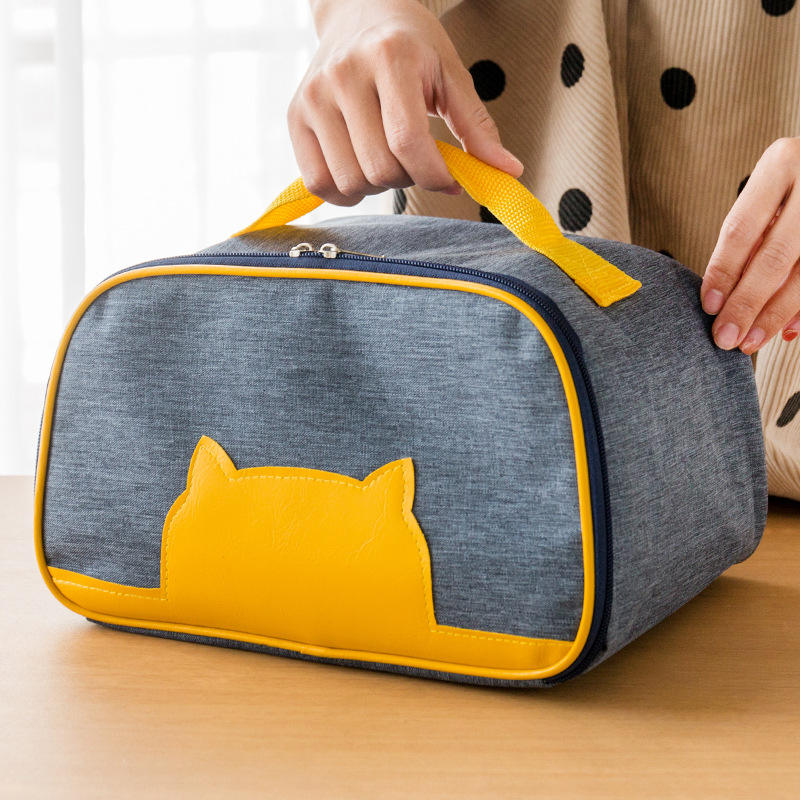 Mode étanche étanche enfants sac à déjeuner papier d'aluminium femmes thermique sac isotherme avec poignée pour les enfants de l'école