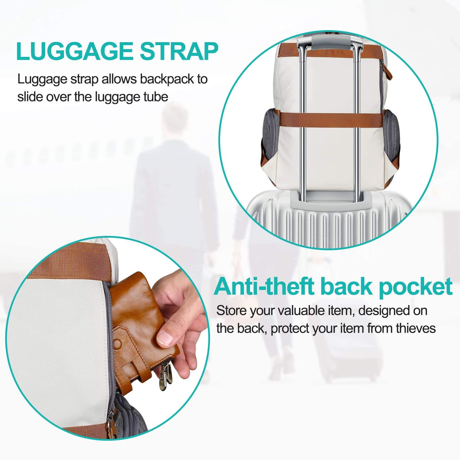 2022 sacs à dos résistants à l'eau de mode unisexe 15,6 pouces sacs d'école pour ordinateur portable sac à dos avec port de charge usb