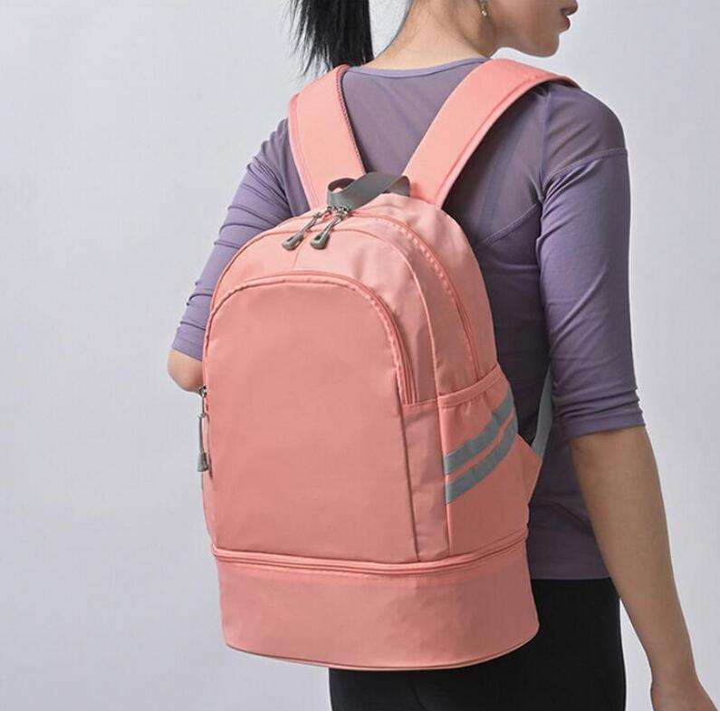 Personnalisé deux couches pas cher prix classique casual sport sac à dos yoga chaussures de natation poche gym sport sac à dos sac à dos pour femmes hommes