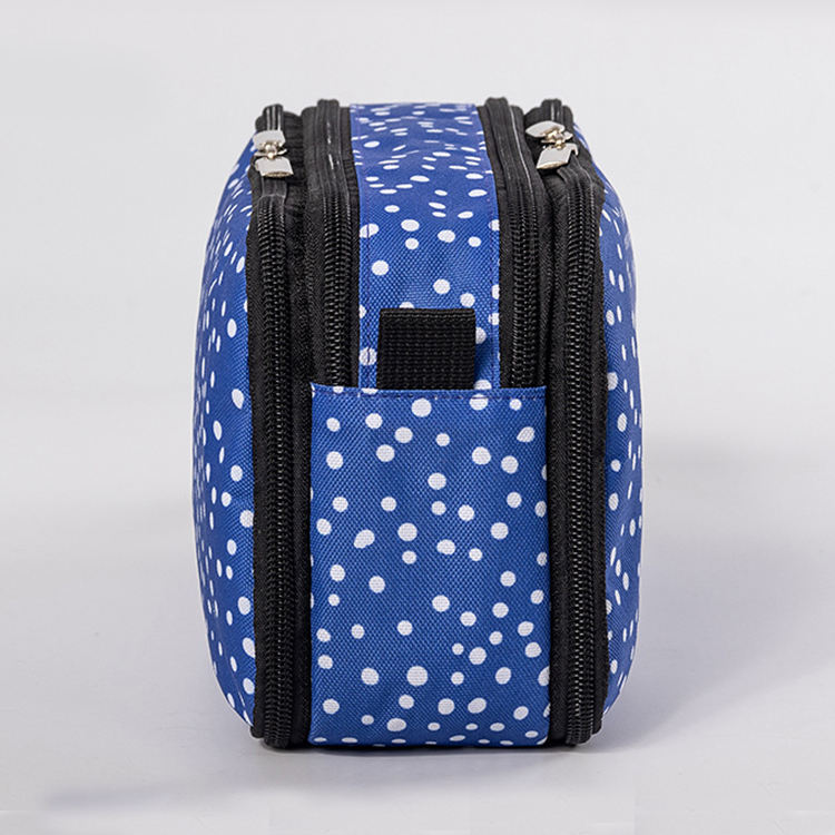 Sac de maquillage imprimé personnalisé Organisateur cosmétique Grands sacs cosmétiques en nylon
