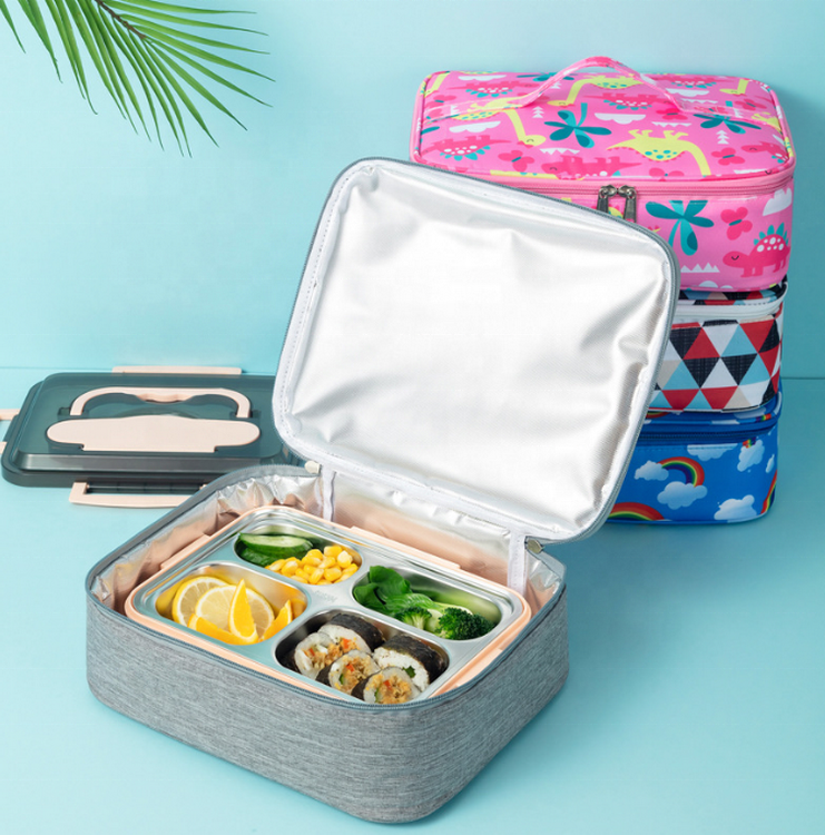 Motif personnalisé enfants sac à lunch pour l'école voyage portable boîte à lunch organisateur thermique étanche fourre-tout sac à lunch
