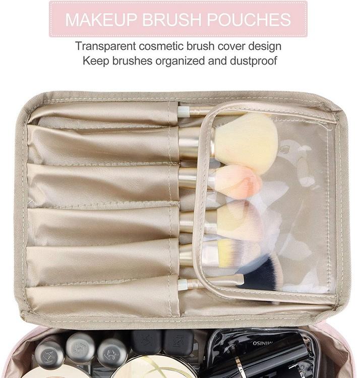 Support organisateur de brosse de maquillage Personnaliser les sacs de maquillage cosmétiques de voyage de grande capacité pour le vrac