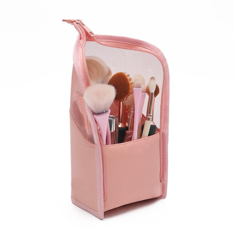 Nouveau style de sacs de maquillage cosmétiques Make Up Brush Organizer Bag With Mesh