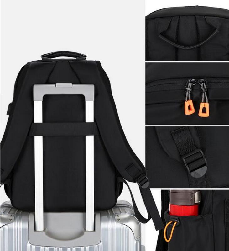 Top qualité en gros noir voyage hommes école sac à dos sacs en gros mode usb sac à dos ordinateur portable sac à dos sac à dos
