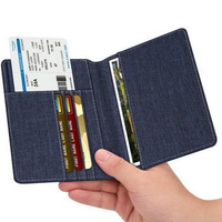 Mode pas cher voyage RFID porte-billets portefeuille hommes porte-passeport sac avec fentes pour cartes en gros