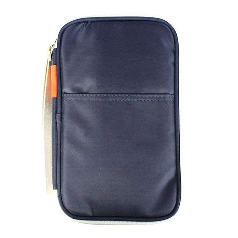 Portefeuille zippé pour passeport/documents de voyage avec bracelet et sac de rangement avec cordon de serrage bonus