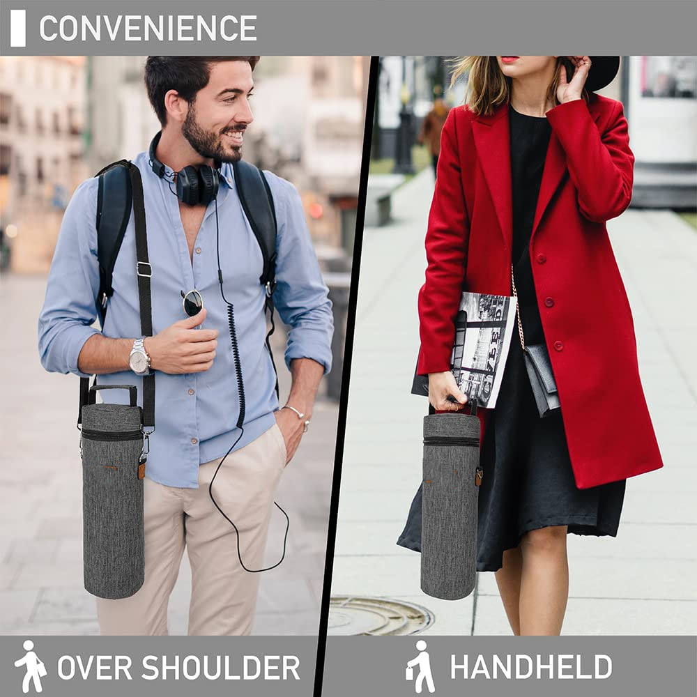 Sac isotherme Portable pour bouteille de vin unique avec bandoulière isolé sac de transport de vin thermique rembourré pour une bouteille